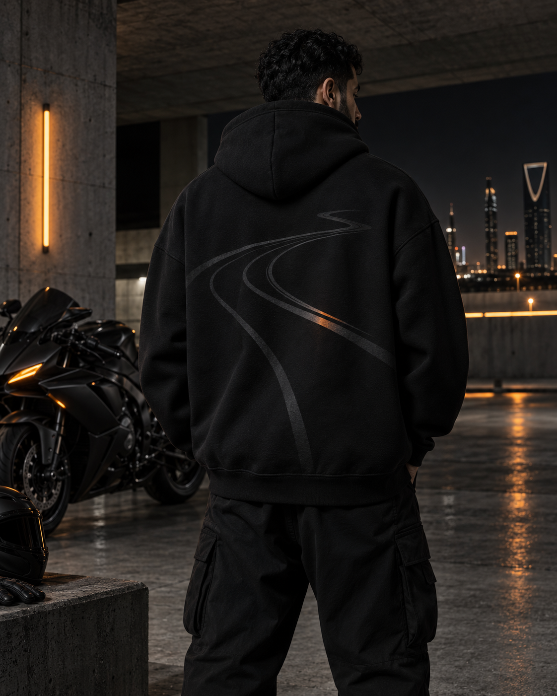 Riven Line Blackline heavyweight oversized hoodie concept