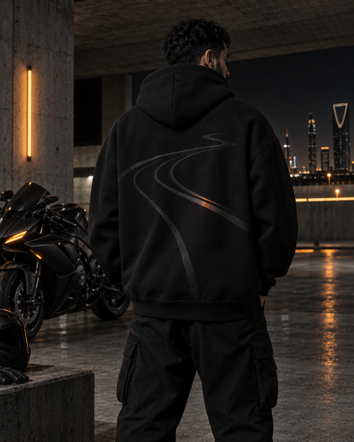 Riven Line Blackline heavyweight oversized hoodie concept